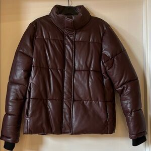 Marc New York Women's Burgundy/Maroon Puffer Jacket